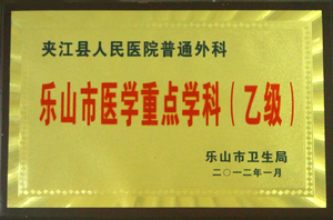 夹江县人民医院普外科乐山市医学重点学科（乙级）